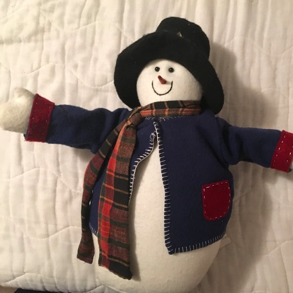SNOWMAN FELT - WEIGHTED BOTTOM- 18"& /2 HIGH X 18 " WIDE- STURDY-20% OFF ON ITEM